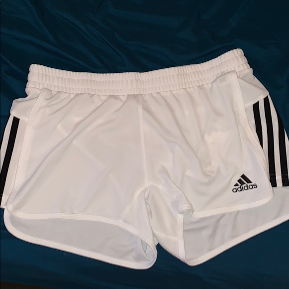 White Adidas athletic shorts - Picture 1 of 2
